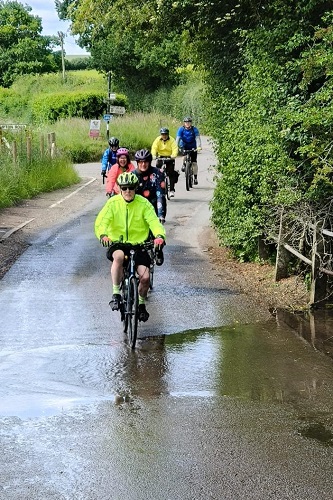 Riding through the ford