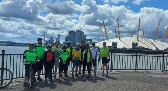 Across the river from the O2